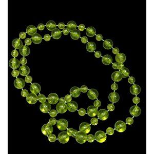 Cottagecore Translucent Green Beaded Necklace